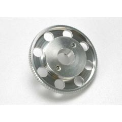 Flywheel, (larger, knurled for use with starter boxes) (trx 2.5 and trx 2.5r) (silver anodized)