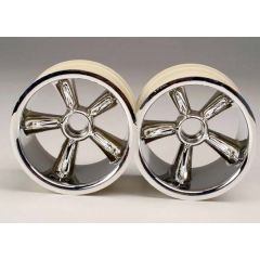 Trx pro-star chrome wheels (2) (front) (for 2.2" tires)