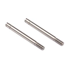 Shock shafts, steel, chrome finish (32mm) (2)