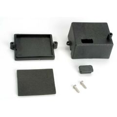 Box, receiver/ x-tal access rubber plug/ adhesive foam chassis pad