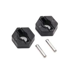 Wheel hubs, hex (2)/ axle pins (2.5x12mm) (2)