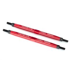 Toe links, maxx (tubes red-anodized, 7075-t6 aluminum, stronger than titanium) (112mm, front) (2)/ rod ends (4)/ aluminum wrench (1)