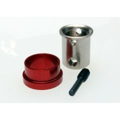 Drive cups (1) (attaches to t-maxx/E-Maxx diff input shaft)/ screw pin, m4/15 (1) sleeve (1) (steel cv center driveshafts)