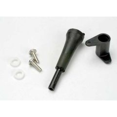 Slide carb linkage bellcrank post/ 5x8x2.5 plastic bushing (2)/ bellcrank/ 5x8x0.5 fiber washer (2)/ 3x10 wm