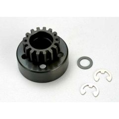 Clutch bell (15-tooth)/5x8x0.5mm fiber washer (2)/ 5mm e-clip (1.0 metric pitch) (TRX-5215)