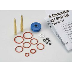 O-ring and seal set, carburetor/ o-rings: 2x1mm (3), 10x1mm (4), 2.5x1.15mm (2), 6.2x1.2mm (1)/ 5x.9mm o-ring installation tool/ 5.3x7.8x.6mm crush washer (2)/ carburetor dust boot (1) (trx2.5, 2.5r)