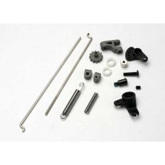 Linkage set, throttle & brake, revo-slayer (includes servo horns, rod guides, brake spring, brake adjustment dial, brake lever, rods (wires), bellcrank, throttle return spring, hardware)