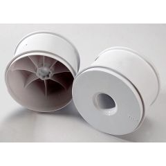 Wheels, dished 3.8" (white) (2) (use with 17mm splined wheel hubs and wheel nuts, part #5353x)