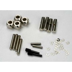 U-joints, driveshaft (carrier (4)/ 4.5mm cross pin (4)/ 3mm cross pin (4)/ e-clips (20)) (metal parts for 2 driveshafts)