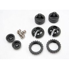 Caps and spring retainers, gtr shock (upper cap (2)/ hollow balls (2)/ bottom cap (2)/ upper retainer (2)/ lower retainer (2))