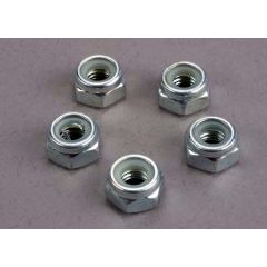 Nuts, 6mm nylon locking (wheel nuts 1/6 and 1/5 scale) (5)