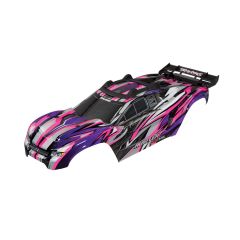 Body, Rustler 4X4 VXL, pink/ window, grill, lights decal sheet (TRX-6717P)