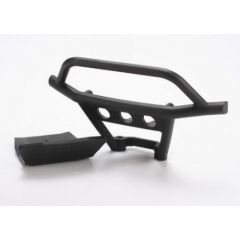 Bumper, front/ skidplate, front (black) (TRX-6735)