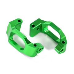 Caster blocks (c-hubs), 6061-T6 aluminum (green-anodized), left & right/ 4x22mm pin (4)/ 3x6mm BCS (4)/ retainers (4) (TRX-8932G)