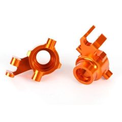 Steering blocks, 6061-T6 aluminum (orange-anodized), left & right (TRX-8937A)