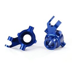 Steering blocks, 6061-T6 aluminum (blue-anodized), left & right (TRX-8937X)