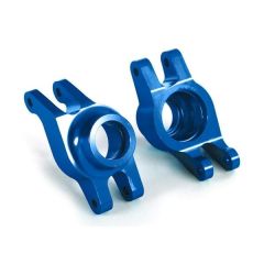 Carriers, stub axle (blue-anodized 6061-T6 aluminum) (rear) (2) (TRX-8952X)