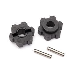 Wheel hubs, hex (2)/ 2.5x12 pins (2) (TRX-8956)