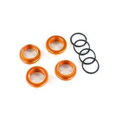 Spring retainer (adjuster), orange-anodized aluminum, GT-Maxx® shocks (4) (TRX-8968A)