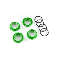 Spring retainer (adjuster), green-anodized aluminum, GT-Maxx® shocks (4) (TRX-8968G)