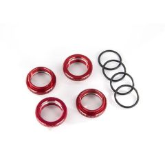 Spring retainer (adjuster), red-anodized aluminum, GT-Maxx shocks (4) (TRX-8968R)