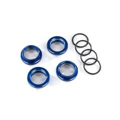 Spring retainer (adjuster), blue-anodized aluminum, GT-Maxx® shocks (4) (TRX-8968X)