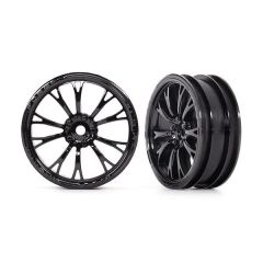 Traxxas Wheels, Weld gloss black (front) (2) (TRX-9472)