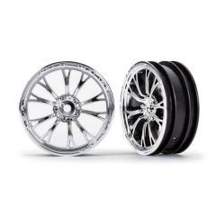 Traxxas Wheels, Weld chrome (front) (2) (TRX-9472R)