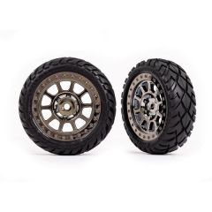 Traxxas - Tires & wheels assembled tracer 2.2" black chrome wheels (TRX-2479T)