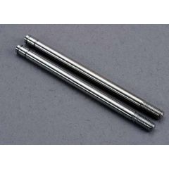 Shock shafts, steel, chrome finish (X-long) (2)