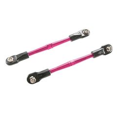 Traxxas Turnbuckles, aluminum (pink-anodized), toe links, 59mm (2) (assembled with rod ends & hollow balls) (fits rustler) (TRX-3139P)