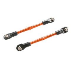 Traxxas Turnbuckles, aluminum (orange-anodized), toe links, 59mm (2) (assembled with rod ends & hollow balls) (fits rustler) (TRX-3139T)