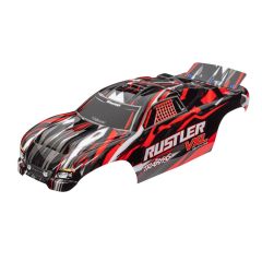 Traxxas - Body, Rustler VXL, red (painted, decals applied) (TRX-3726)