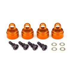 Traxxas Shock caps, aluminum (orange-anodized) (4) (TRX-3767T)