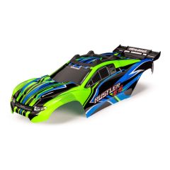 Traxxas - Body, Rustler 4X4, green & blue/ window, grille, lights decal sheet (TRX-6734G)