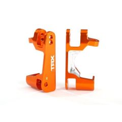 Caster blocks (c-hubs), aluminum, left & right (orange-anodized) (TRX-6832A)