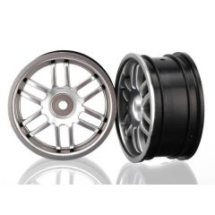 Traxxas - Wheels, Rally (satin chrome) (2) (TRX-7371A)