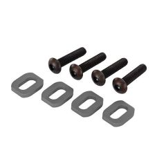 Traxxas - Washers, motor mount, aluminum (gray-anodized) (4)/ 4x18mm BCS (4) (TRX-7759-GRAY)