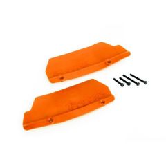 Traxxas - Mud guards, rear, orange, (left and right)/ 3x15 CCS (2)/ 3x25 CCS (2) (TRX-9519T)