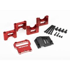 Traxxas - Mount, center differential carrier, 6061-T6 aluminum (red-anodized) (TRX-9584R)