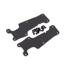 Traxxas - Suspension arm covers, black, front (left and right)/ 2.5x8 CCS (12) (TRX-9633)