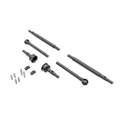 Traxxas - Axle Shafts, front and rear (2)/ stub axles, front (2) (hardened steel) (TRX-9756)