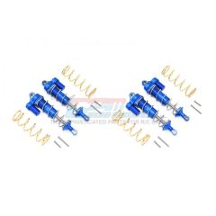 GPM - Aluminium Front/Rear Piggyback shocks 125mm, Blue - Traxxas Maxx