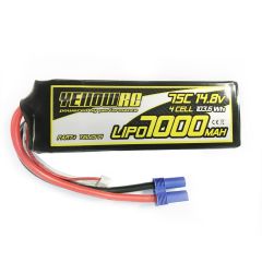 Yellow RC lipo 75C 14.8 volt 7000mah met EC5 stekker