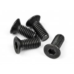 HPI - Flat head screw m4x10mm (hex socket/thin type/4pc) (Z307)