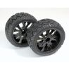 Absima onroad voorbanden met profiel op velgen voor 1/10 truggy