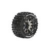 Louise ST-PIONEER - MFT 1/10 banden op 2.8" bead-lock velgen Black/Chrome - 1/2 Offset - Hex 12mm 