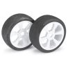 Absima onroad banden (type B) op 6 spaaks velgen voor 1/8 buggy - Wit