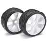 Absima onroad banden op 6 spaaks velgen voor 1/8 buggy - Wit
