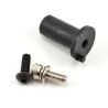 Motor mount hinge post/ 4x12mm bcs (1)/ 4x10mm cs with split and flat washer (1) (TRX-5661)